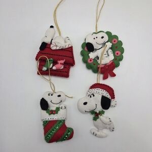 Set Of 4 United Feature 1958 Ornaments Vintage